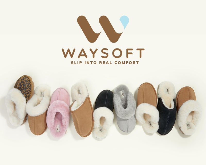 WaySoft Australian Sheepskin Womenâ€™s Slippers, 100% Shearling Wool, Hard Sole, Warm Fuzzy Indoor Outdoor - Image 5